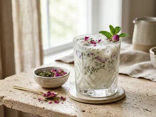 دوغ سنتی نعنا و گل‌محمدی
